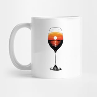 Sunset through a glass Mug